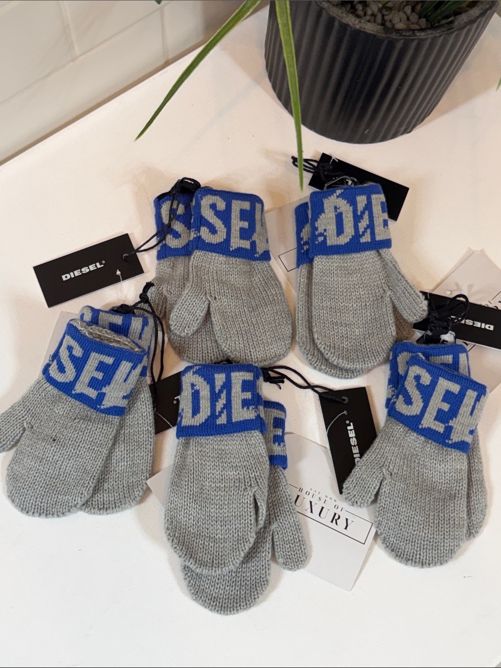 Diesel Baby Mittens 5 Pk. Size 9 months . NEW with Tags